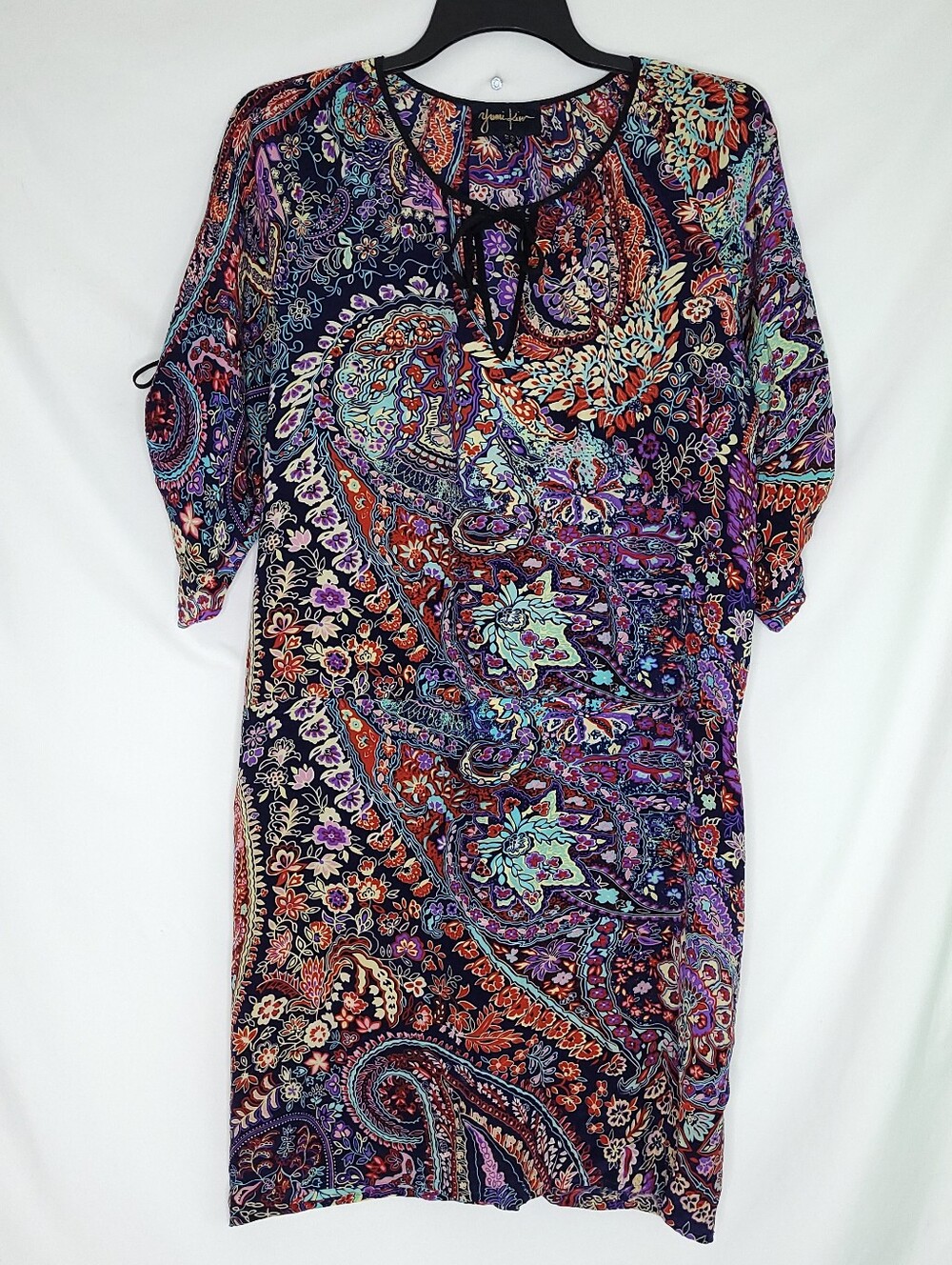 YUMI KIM Women's Silk Floral & Paisley Print Dress LARGE